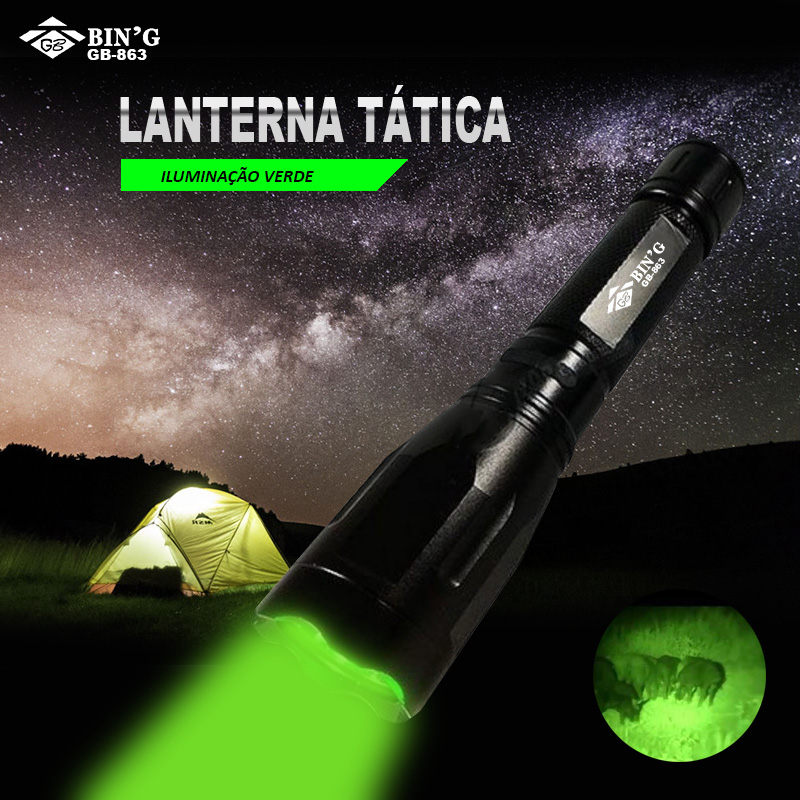 Lanterna Com LED Verde Green REMOTA