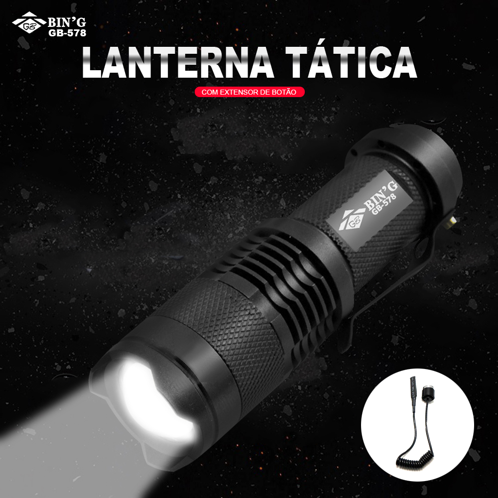 Lanterna Tática Com Acionador Remoto GB-578