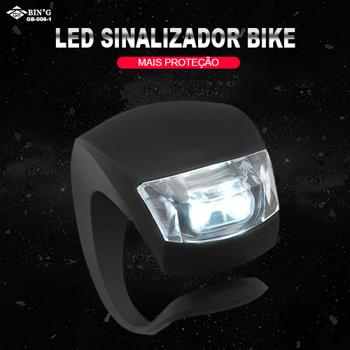 Kit Com 2 Mini Lanternas Led Bike Siliconadas Alto Brilho