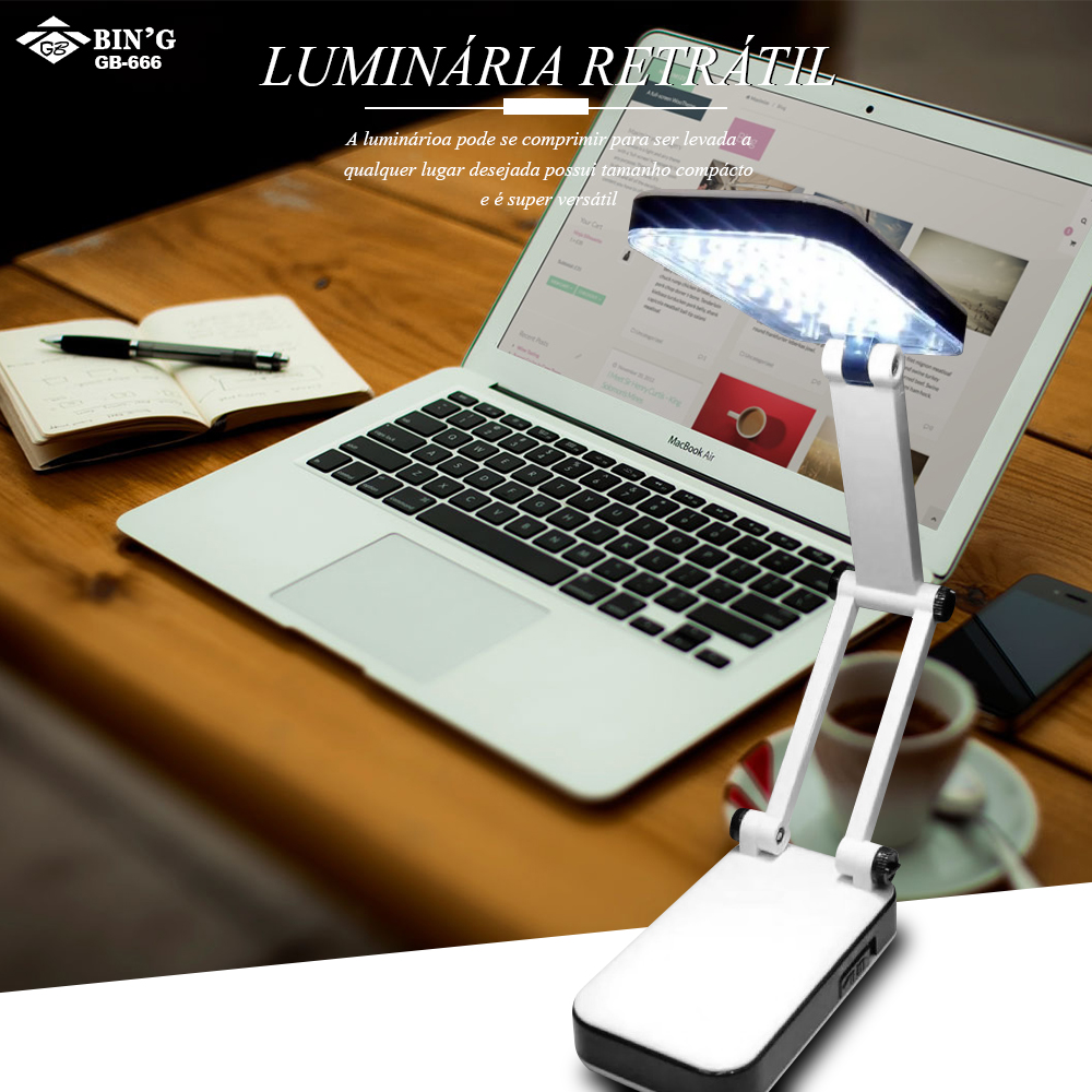 Luminária Abajur Dobrável
