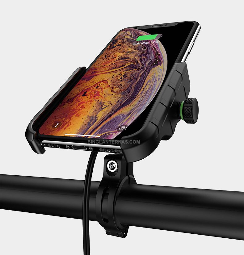Suporte Celular AlumÃ­nio Para Motos 360Âº Com Carregador Usb